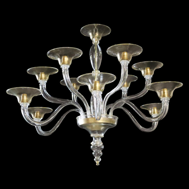 Lustre moderne en verre de Murano