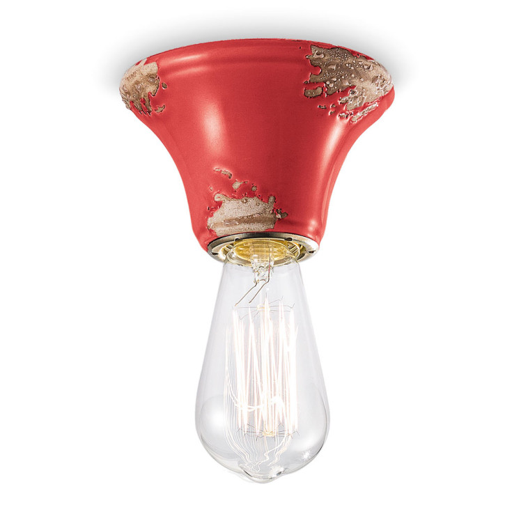 Ceiling lamp in retro shabby look - rosso