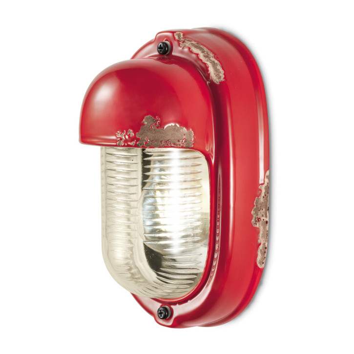 Wall lamp in retro shabby look - rosso