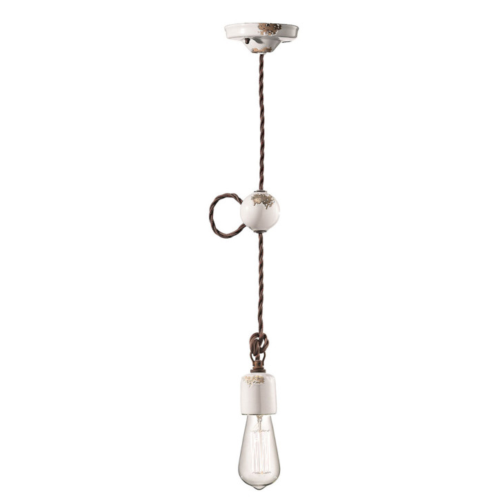 Pendant lamp with a retro shabby look - Bianco