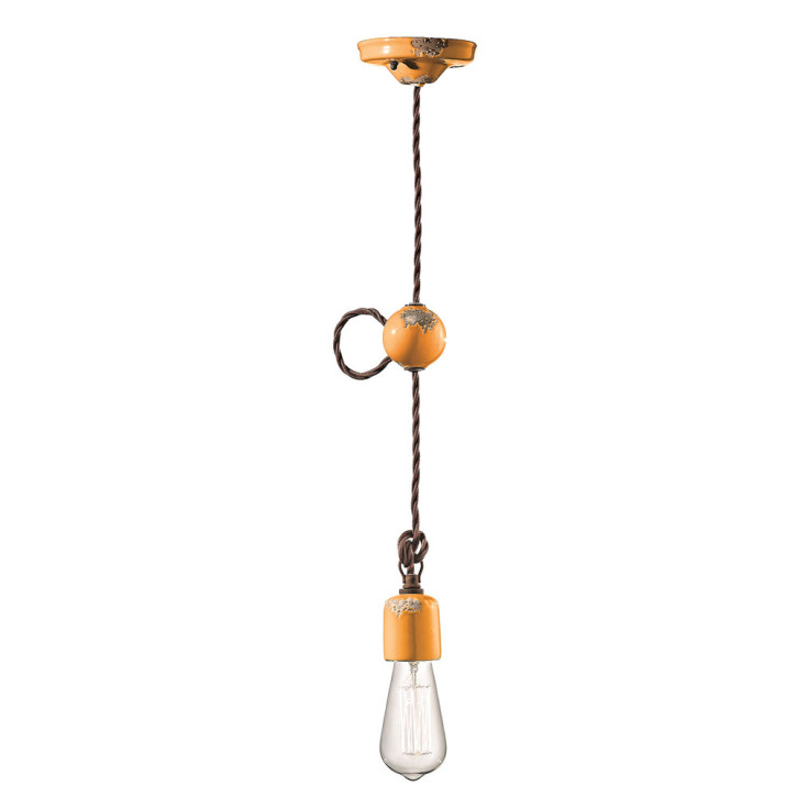 Pendant lamp with a retro shabby look - Giallo