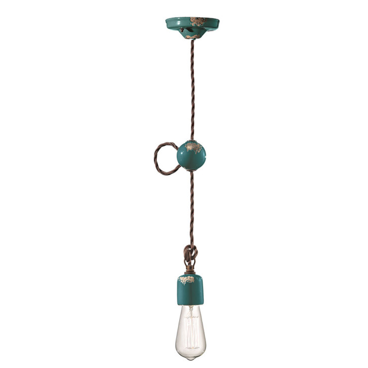 Pendant lamp with a retro shabby look - Verde