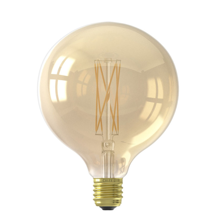 LED Filament Globe G125 4W 320lm 2100K gold E27 dimmbar
