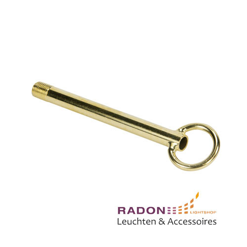 Suspension tube with ring, polished brass