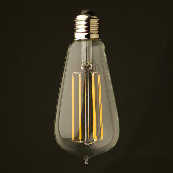 LED-Filament 6W E27 klare Edison-Birne ST64, dimmbar