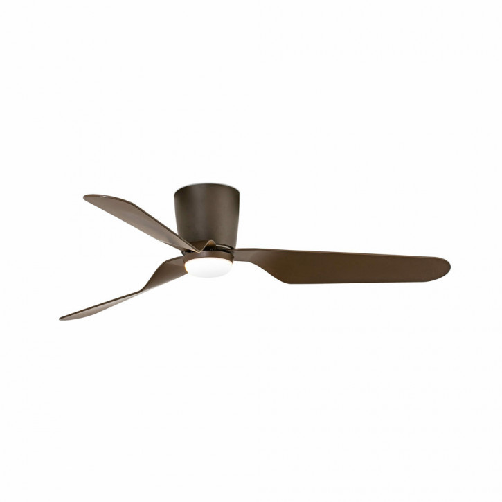 Pemba ceiling fan with DC motor and LED Light CRI>95 dark brown
