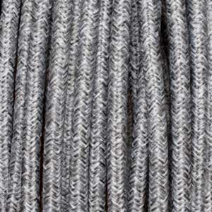 Câble textile 2x0,75mm² toile gris