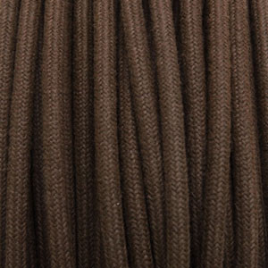 Textiles de algodón marrón 3x0,75mm² cable
