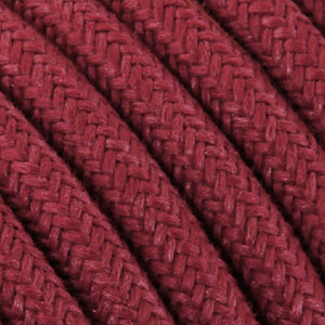 Câble coton 3x0,75mm² Textile cerise