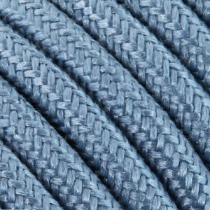 Textiles de algodón 3x0,75mm² cable de azul celeste