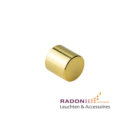 Cylindrical end button, polished brass