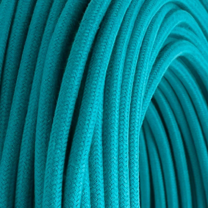 Câble textile 2x0.75mm² Ocean Blue 2 fils
