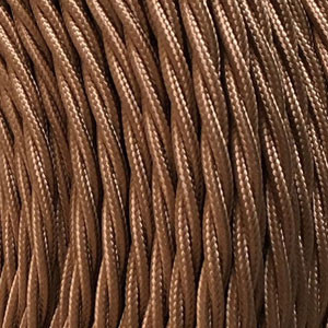 Textile cable 3x0,75mm² Havana brown