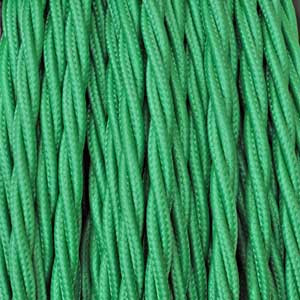 Câble textile 2 x 0,75 mm² vert