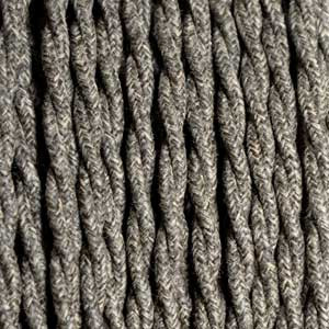 Textile cable 2x0,75mm² linen brown