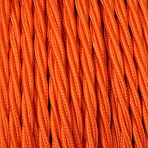 Câble textile 2x0,75mm² d'orange