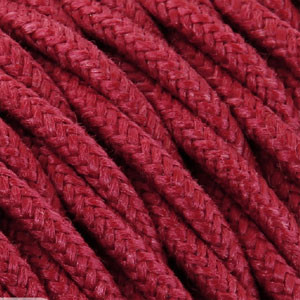 Textile cable 3x0,75mm² cotton cherry