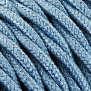 Tessile cavo 3x0,75mm² cotone azzurro
