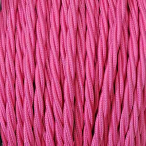 Textile cable 2x0,75mm² fuchsia