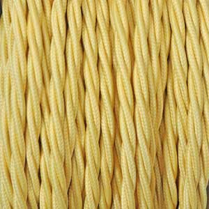Textil cable 2x0,75mm² amarillo