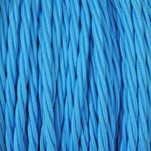 Textil cable 2x0,75mm² de color turquesa