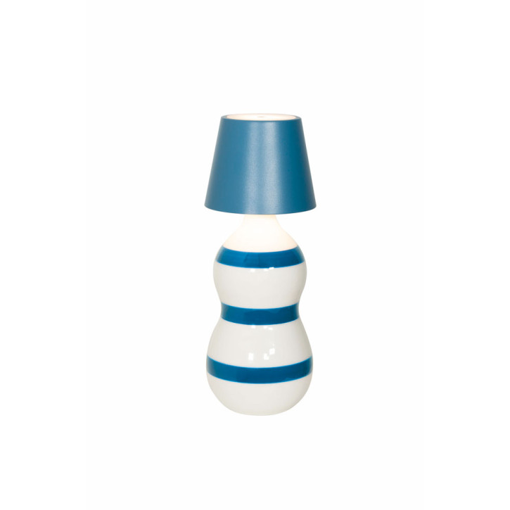 Poldina Stopper - Lido Blu avio Ceramica bianca - a righe orizzontali