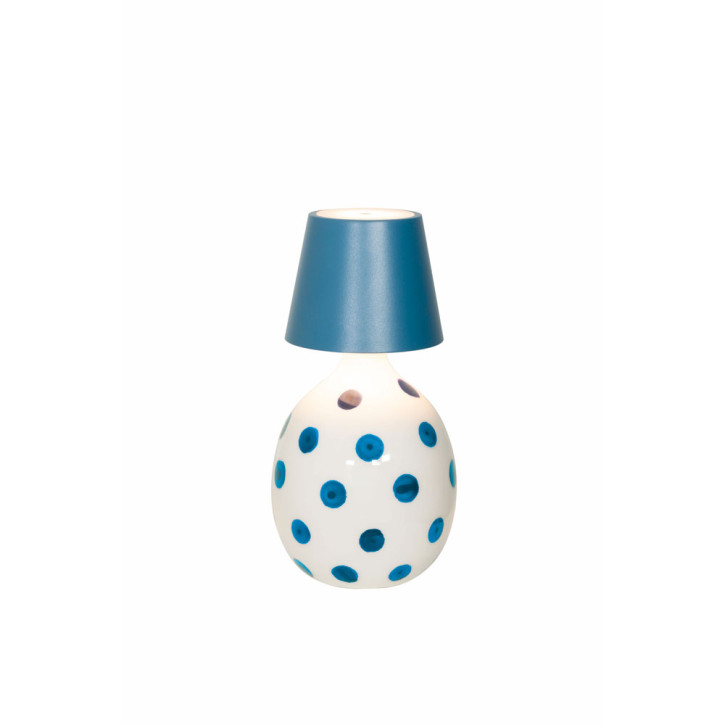 Poldina Stopper - Lido Avio blue Ceramic white - dots