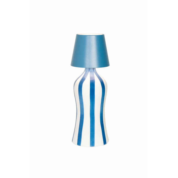 Poldina Stopper - Lido Avio blue Ceramic white - striped vertical