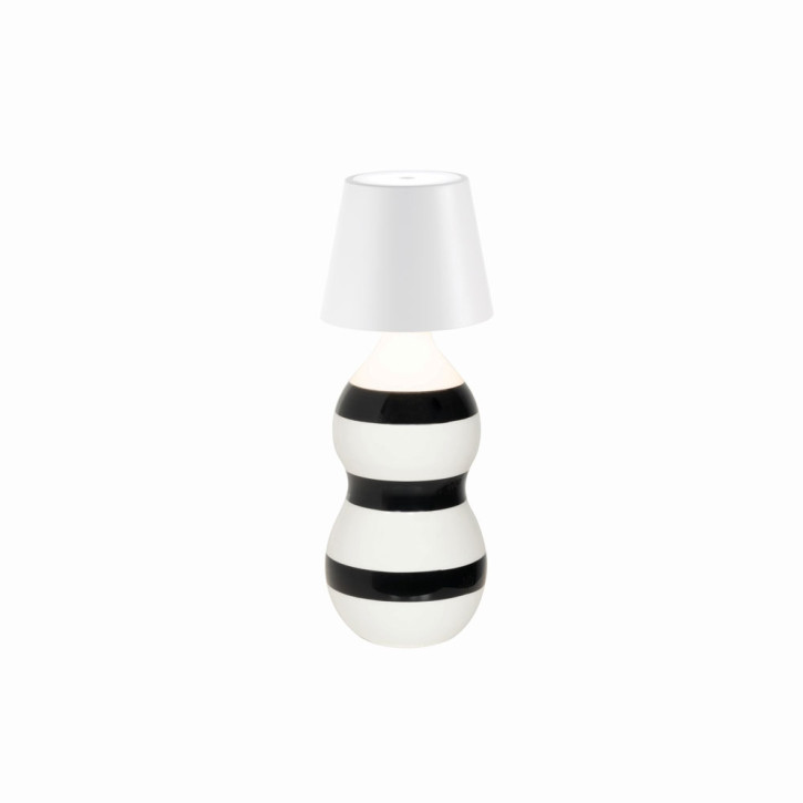 Poldina Stopper - Lido white Ceramic white - horizontal stripes