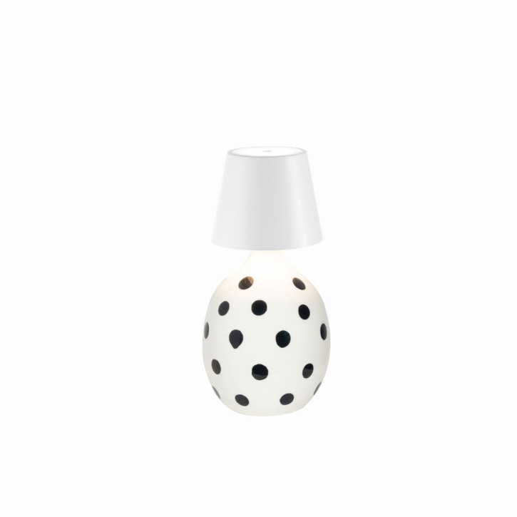 Poldina Stopper - Lido white Ceramic white - dots