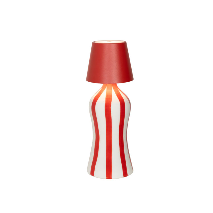 Poldina Stopper - Lido rosso Ceramica bianca - verticale a righe