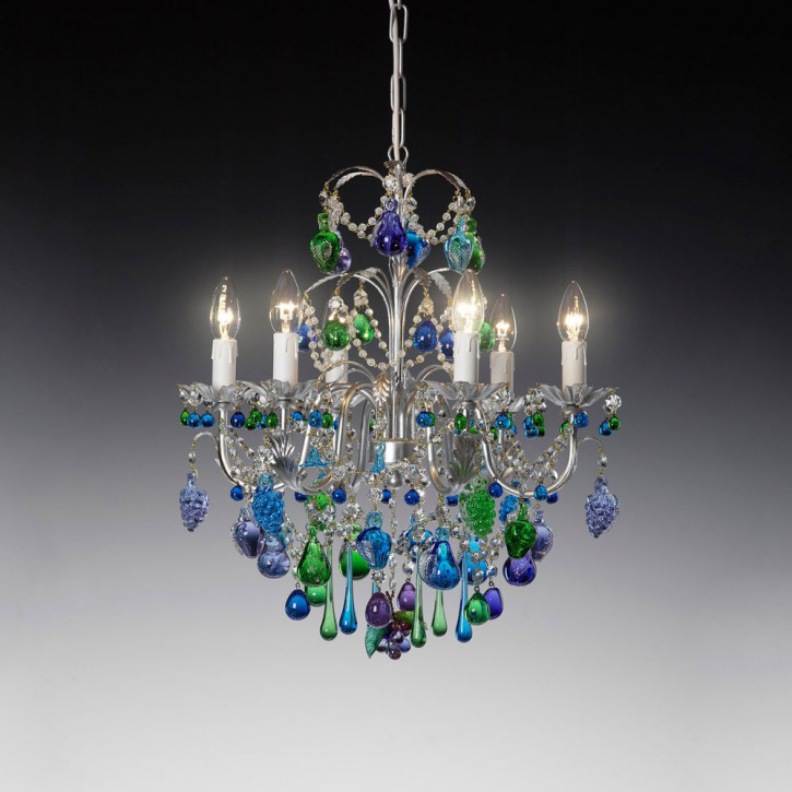 Murano glass candlestick "magic hour"