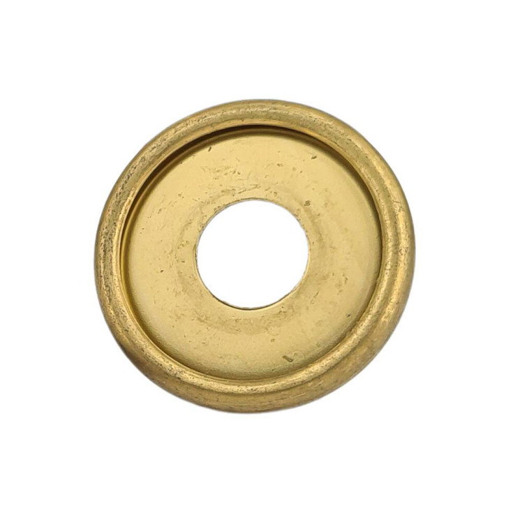 Centering disk, untreated brass with round edge