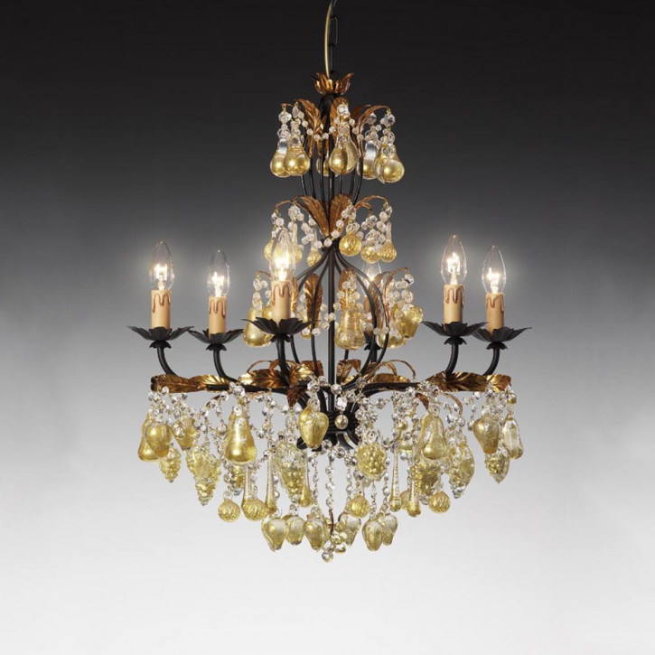 Murano chandelier with fruits