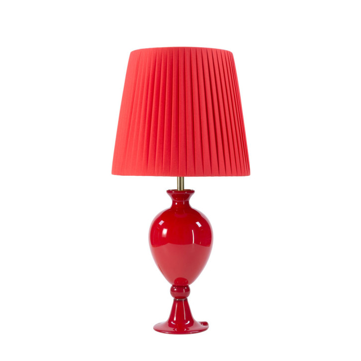 Muranoglas Tischleuchte rot