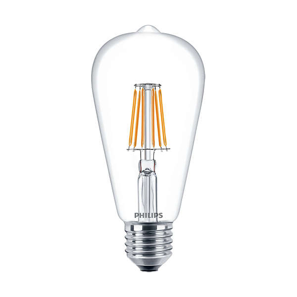 Lampada ad incandescenza a LED, stile Edison, E27, 7.5W, 806lm, 2700K, ST64