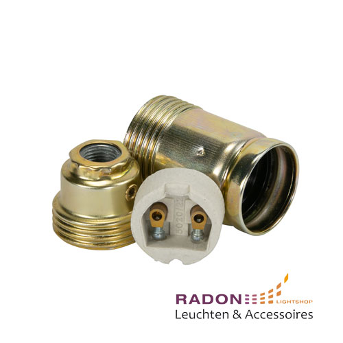 Radon Lightshop, Metall-Fassung E14, Glattmantel, M10, 2A, messing