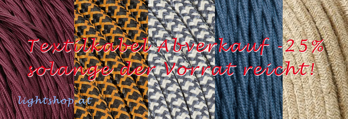 Textilkabel Abverkauf 