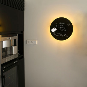 BOARD LED Black wall lamp D 350 mm