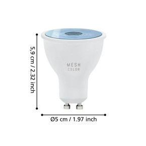 EGLO Connect.Z LED light source GU10 4.9W 2700-6500K RGB+TW dimmable 345lm