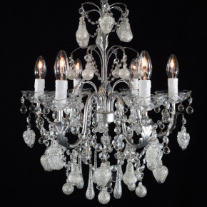 Murano chandelier with glass fruits with silver plating