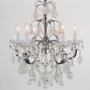 Murano chandelier with glass fruits with silver plating