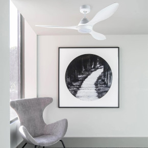 Ventilatore da soffitto Polaris bianco con luce a LED e Smart Control