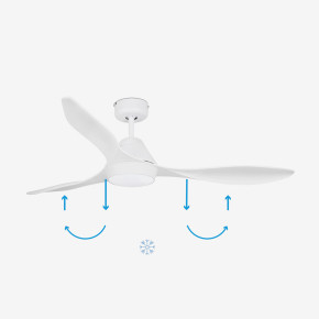Polaris ceiling fan white with light