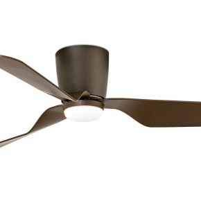 Pemba ceiling fan with DC motor and LED Light CRI>95 dark brown