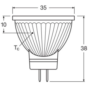 Osram Parathom Spot LED Réflecteur GU4 MR11 4 W 345lm 2700K 36°