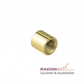 Cylindrical end button, polished brass
