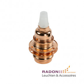 Metal lamp holder E14 copper