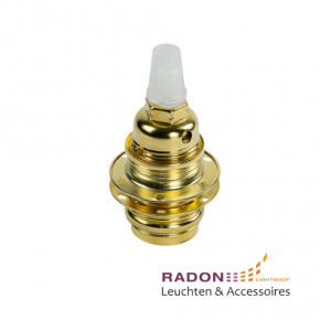Metal lamp holder E14 gold