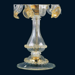 Lámpara de sobremesa clásica de cristal de Murano